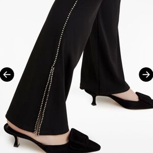 CINQ À SEPT Lainey Crystal-Embellishment Trousers - Black$295